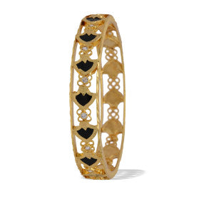 BANGLES | DIAMOND LOOK WITH RED OVAL STONES